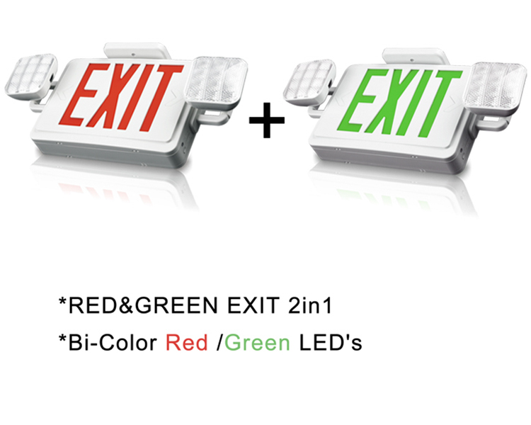 LED 헤드가있는 JLEC2BCW-BI-COLOR LED 콤보 비상 종료 사인